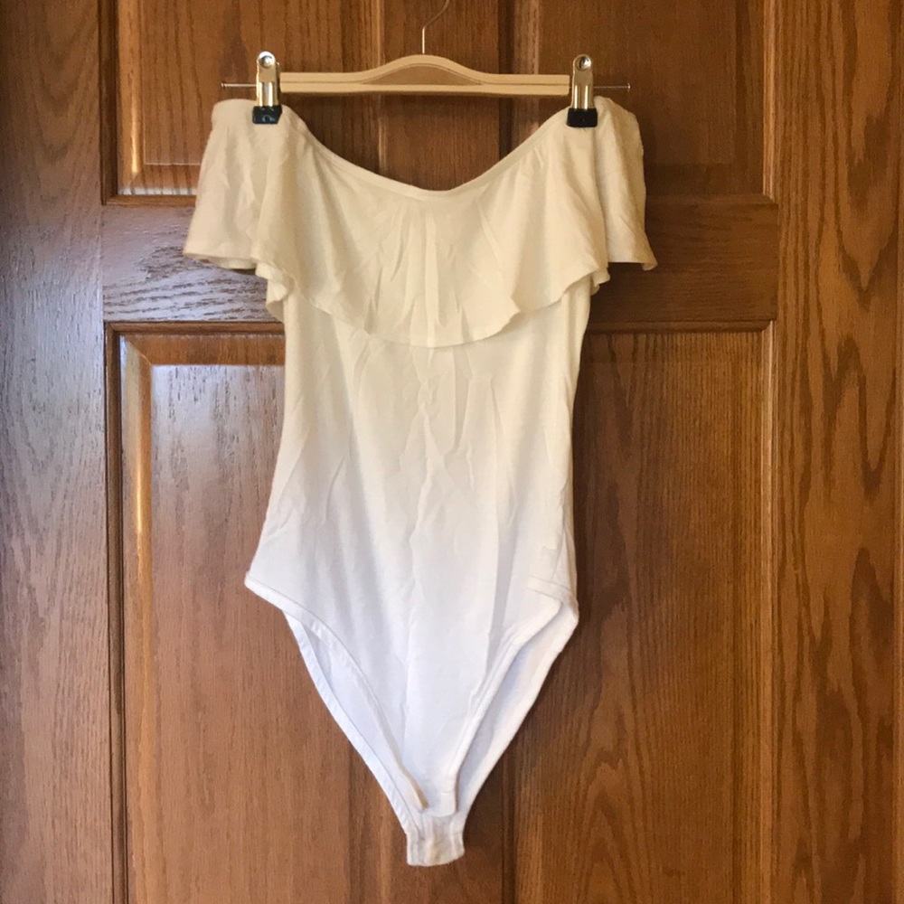 Altar’d State White Off the Shoulder Bodysuit